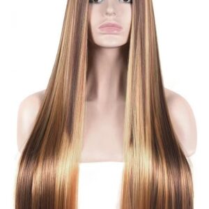 Peruca Feminina Longa Lascia Smooth Brown Natural Com Renda