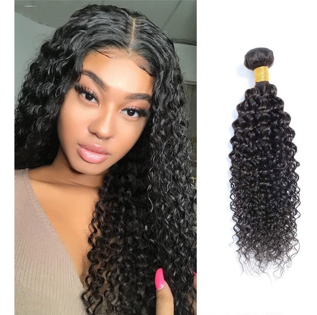 Peruca Cabelo Humano Virgem Longo Encaracolado 50cm 95g