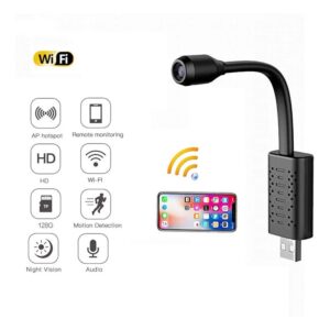 Mini Micro Camera Ip Espiã Wifi Hd Super Secreta Usb
