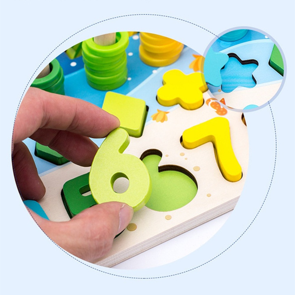 Montessori Brinquedos De Madeira Educativos Para Crianças Bo - Imagem 7