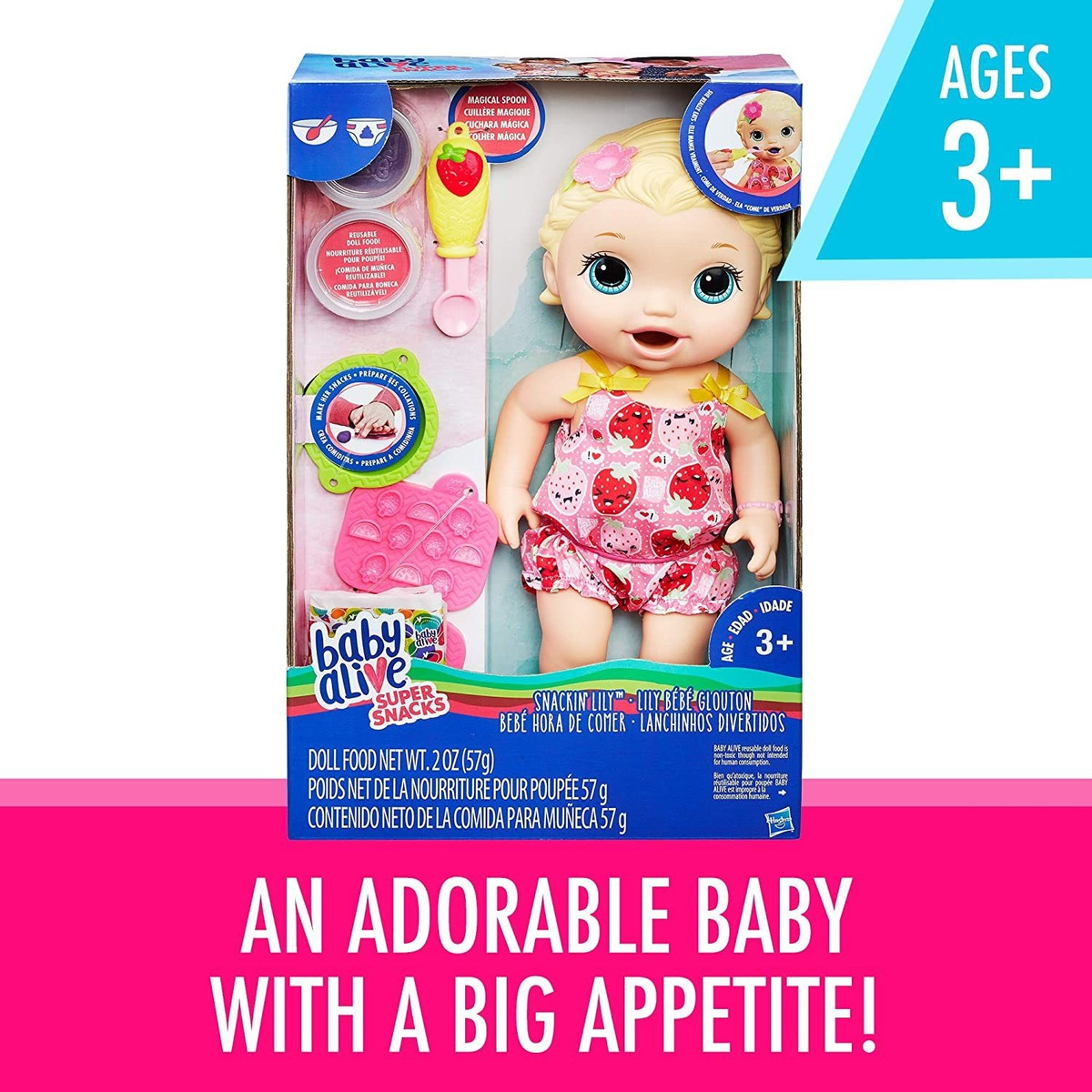 Lanche Baby Alive Super Snackin Lily Loira Amazon - Imagem 2