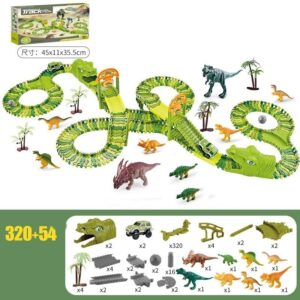 Kit 320 Pista De Carrinhos De Brinquedo Infantil Dinossauro