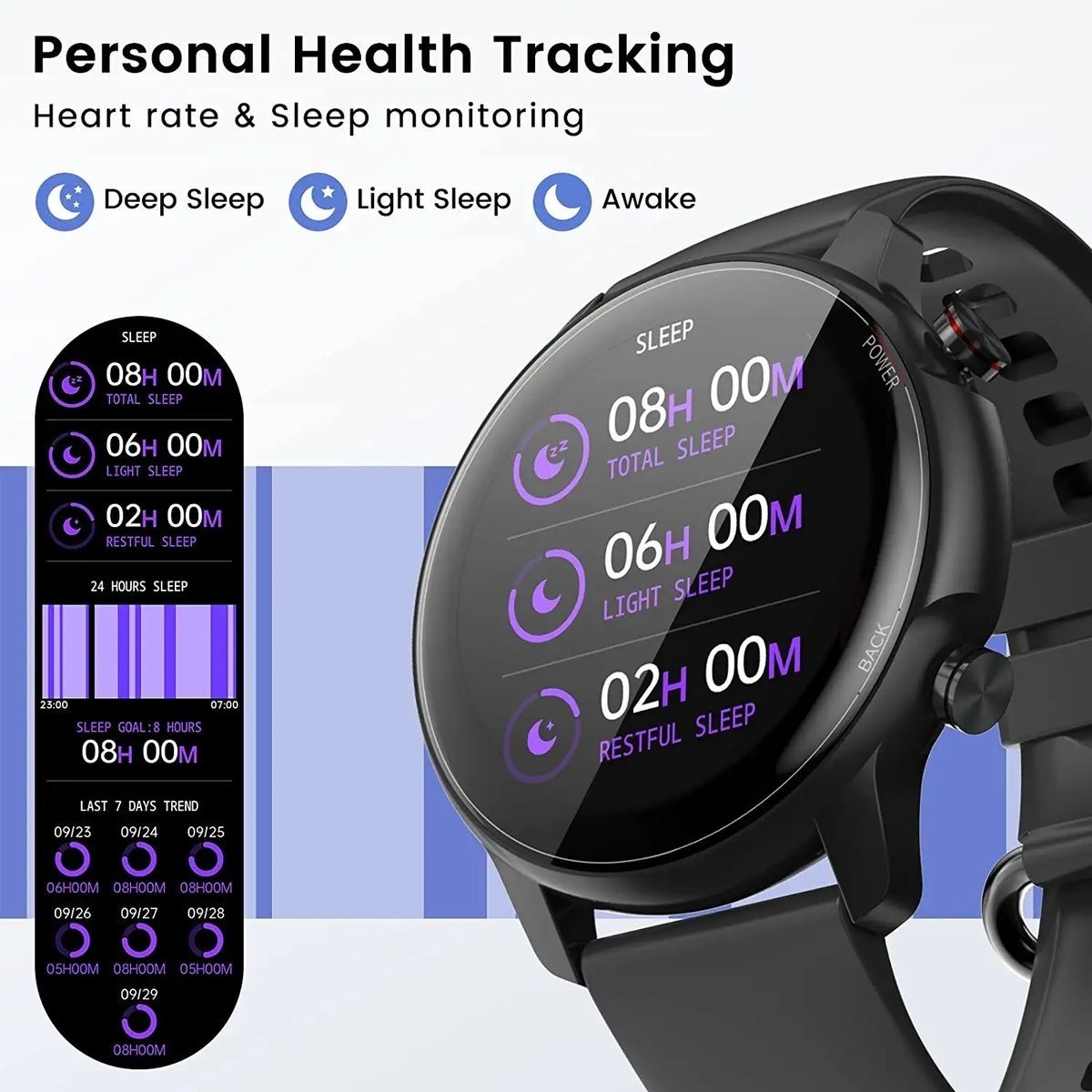 Smartwatch Para Homens Mulheres 5atm Relógios De Fi - Imagem 12