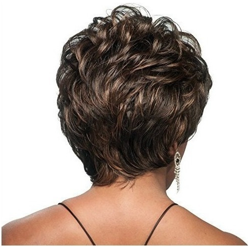 Peruca Marrom Clara De Cabelo Curto Feminino - Imagem 3