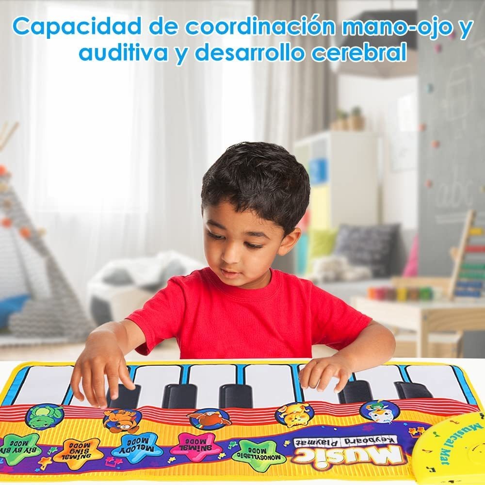 Tapete Instrumento Musical Infantil Tapete Dança Piano 110cm - Imagem 8