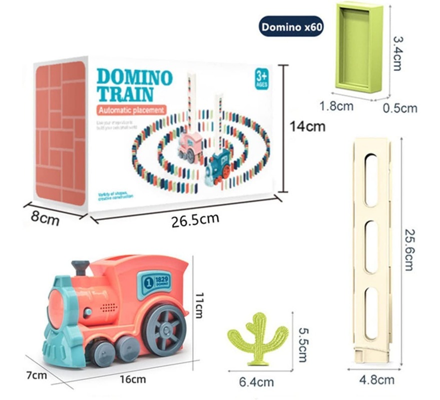Dominó Brinquedo Trem Elétrico Presente Infantil - Imagem 12