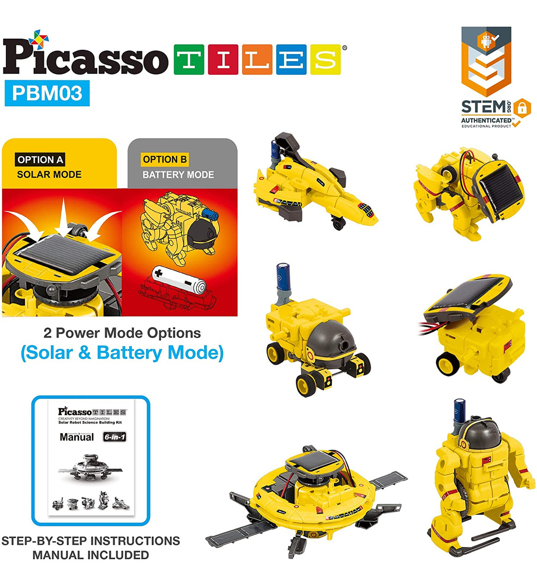 Robô Espacial Educativo Movido A Energia Solar Picassotiles - Imagem 3