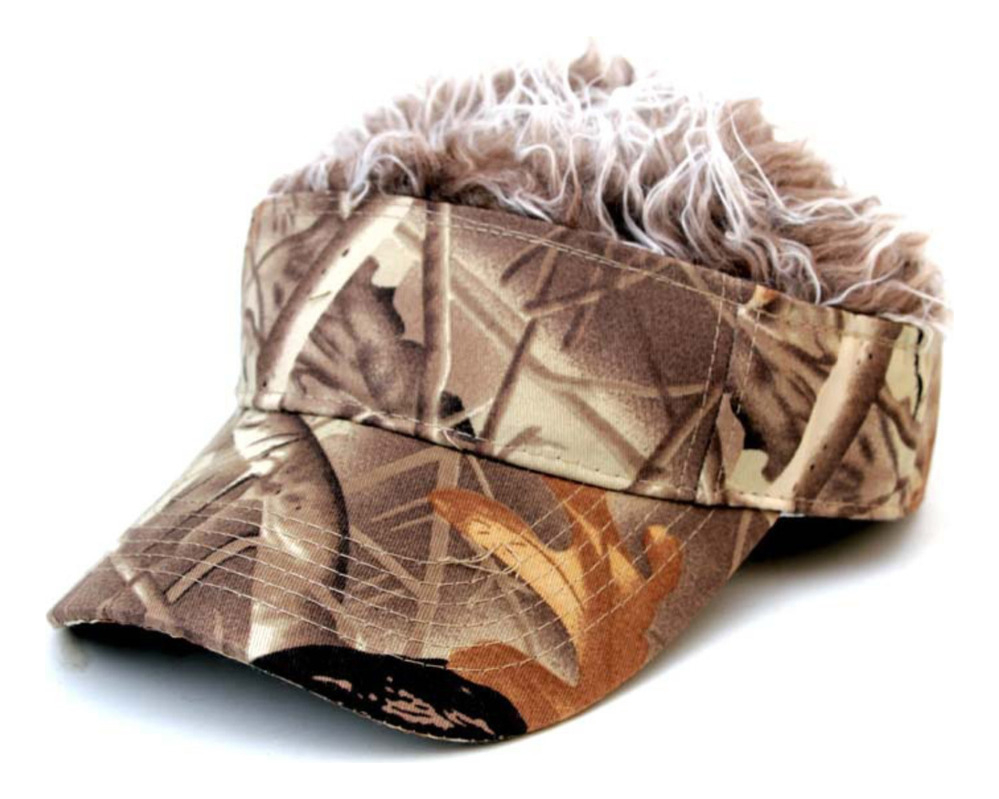Boné De Peruca Com Peruca De Cabelo De Camufla Falsa Base Só - Imagem 8