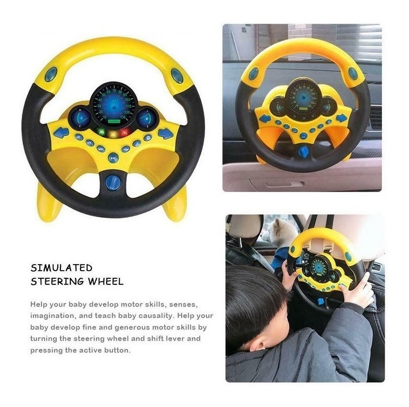 Crianças Copilot Simulado Volante Motorista De Corrida Brinq - Imagem 8