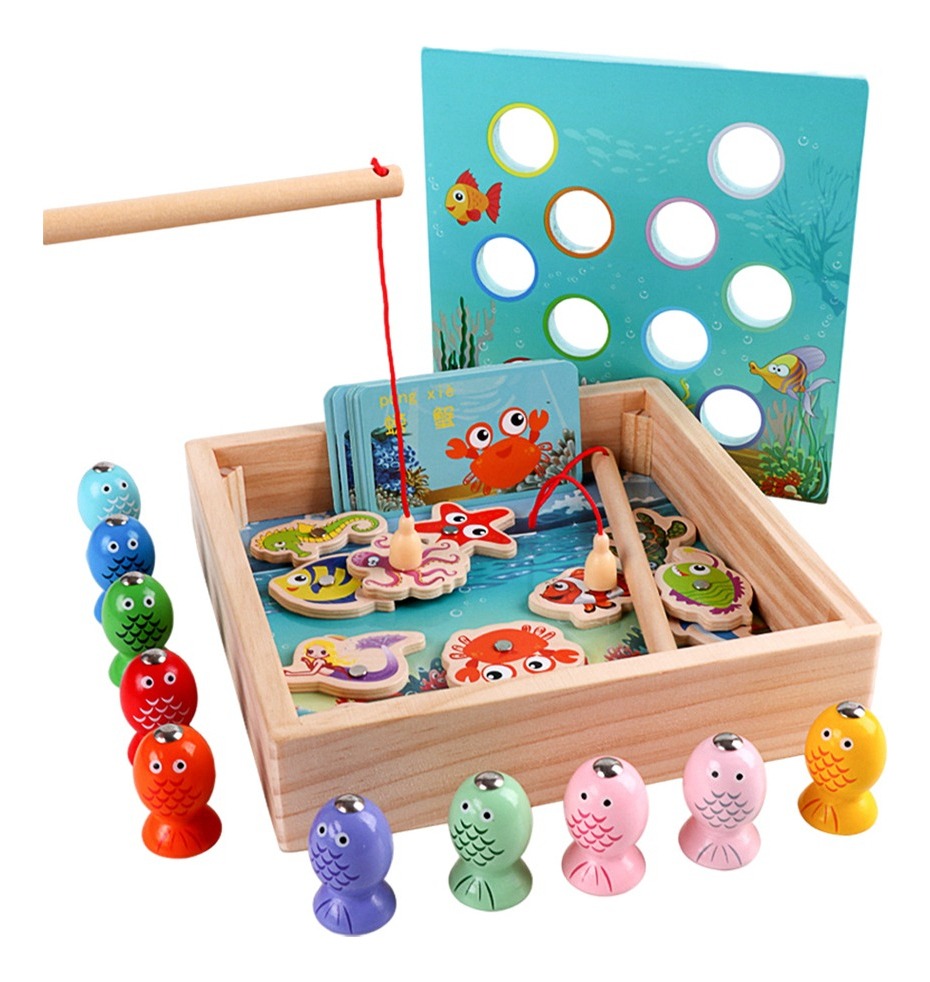 Brinquedo De Madeira Para Jogos De Pesca Brinquedos