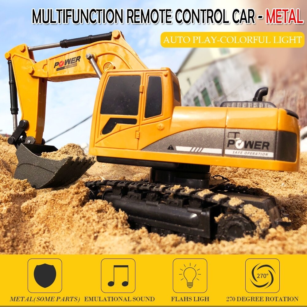 Miniescavadeira Elétrica De Controle Remoto De 6 Canais - Imagem 6