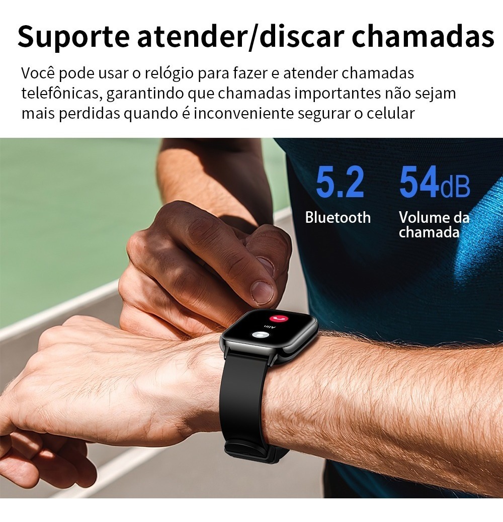 Relógio Inteligente Smatwatch Ku6 De 1,91 Polegadas Com Nfc - Imagem 6