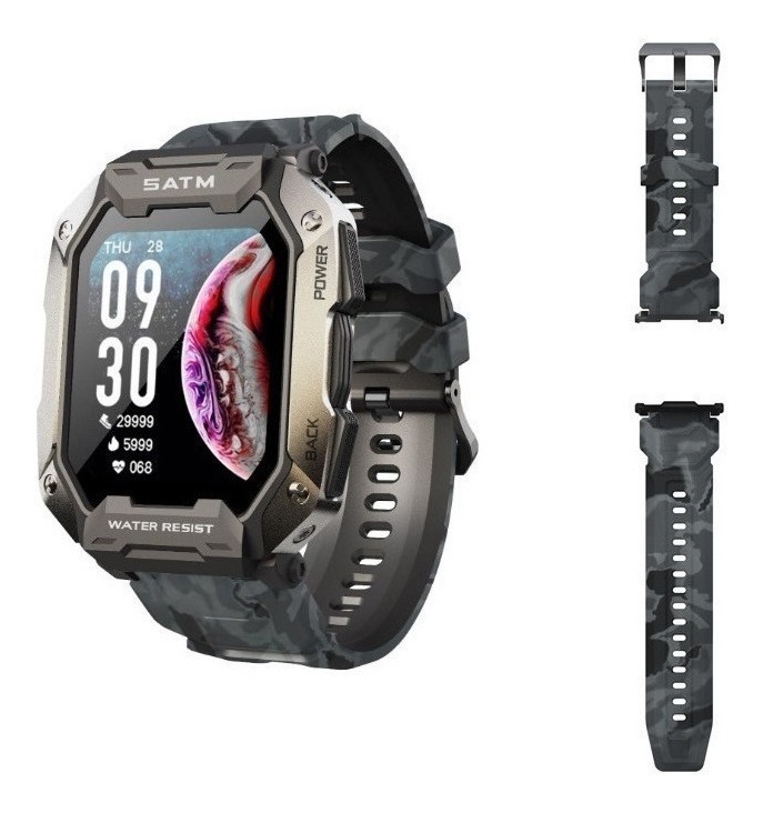 Smartwatch Militar Camuflado C20 À Prova D'água