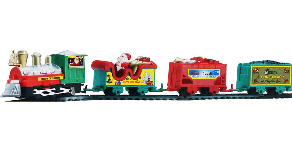 11 Tracks Trem Xmas Pcs Elétrica Ajuste Com Carro De Santa - Imagem 4