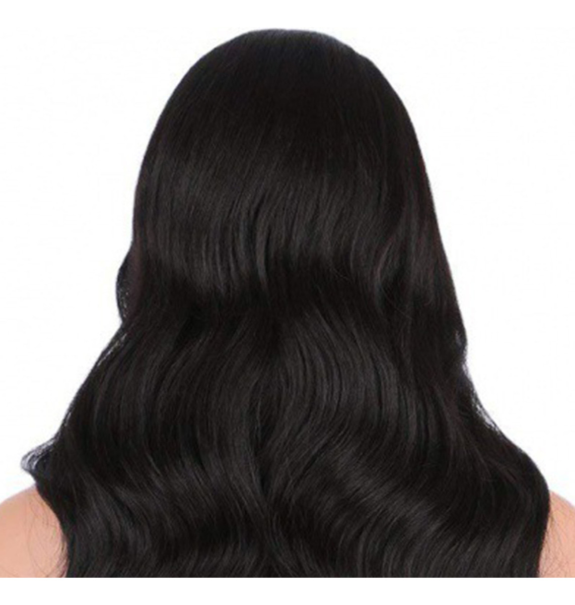 Peruca Preta De Cabelo Encaracolado Comprido Com Rede De Cab - Imagem 9