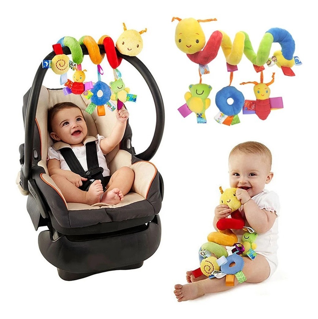 Carrinho De Bebê Espiral Móvel Menina+meias E Chocalhos De P - Imagem 3