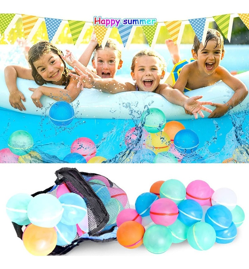 24 Peças Bolas De Água De Silicone Magnético Reutilizáveis - Imagem 8