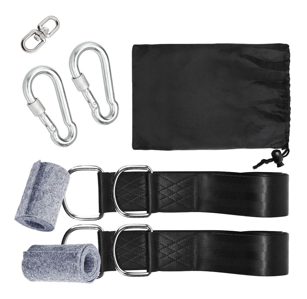 8pcs Árvore Balanço Correias Pendurado Kit Detém 1000kg Com