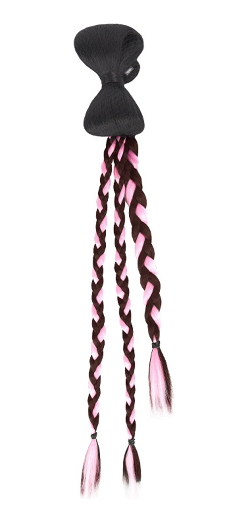 Peruca Com Trança De Rabo De Cavalo, Acessórios De Cabelo Mu - Imagem 5