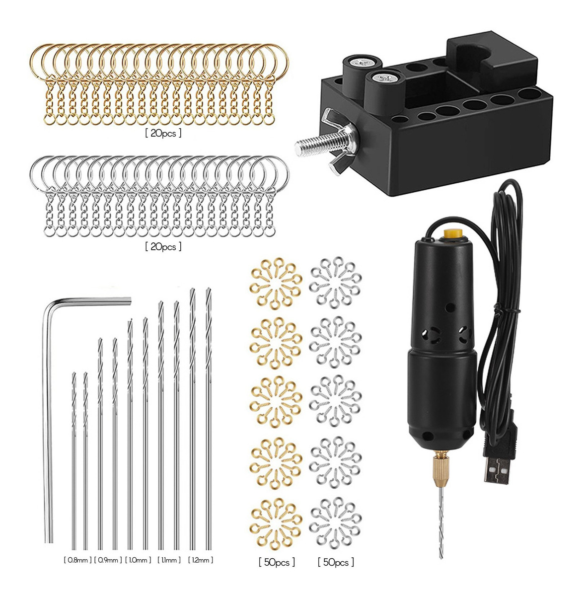 Conjunto De Brocas De Madeira Chaveiro Fazendo Moldes De Fun