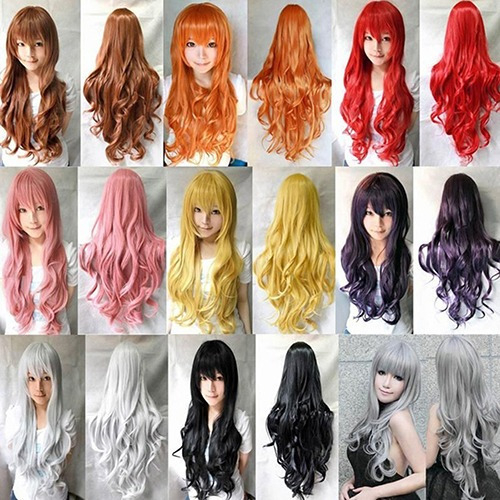Peruca De Cosplay Feminina Longa Cacheada Ondulada E Legal D - Imagem 2