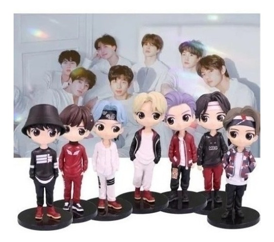 7 Unidades/conjunto Bangtan Boys Groups Action Figures Bts T - Imagem 3