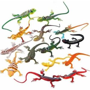 24 Peças De Brinquedo Lagarto Modelo Artificial Réptil Lagar