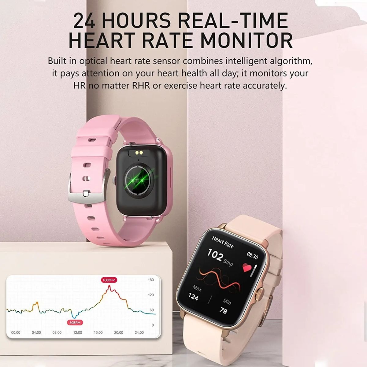 Smartwatch Para Mulheres E Homens (atender/fazer Ch - Imagem 4
