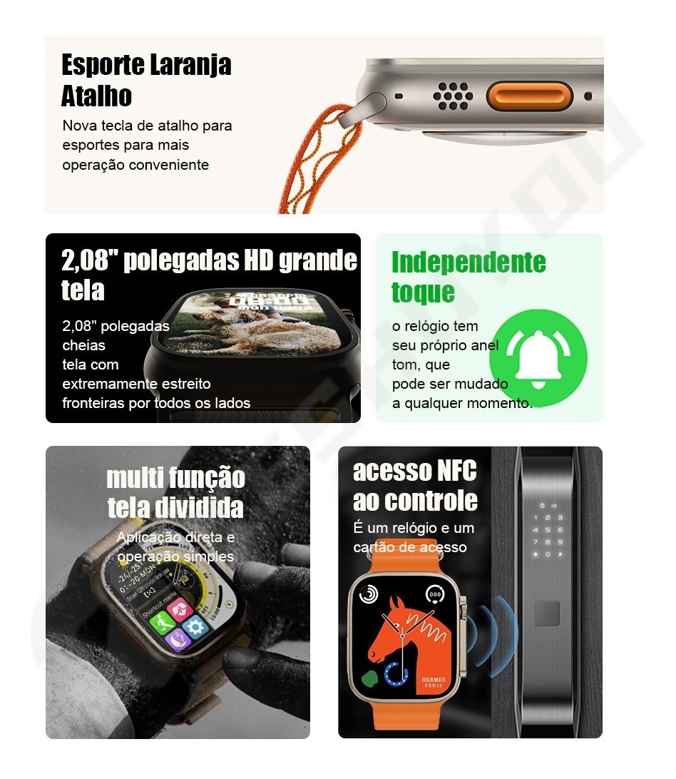 Smartwatch S8 Ultra Max 49 Mm 2.08 Nfc Série 8 Nfc - Imagem 8