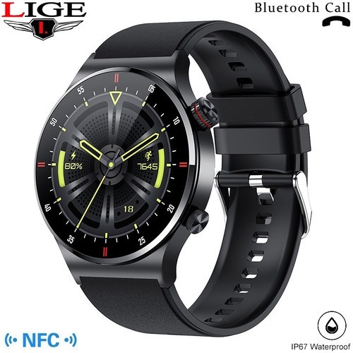 Smartwatch Lige Bluetooth Nfc Men Sport À Prova D'água - Imagem 13