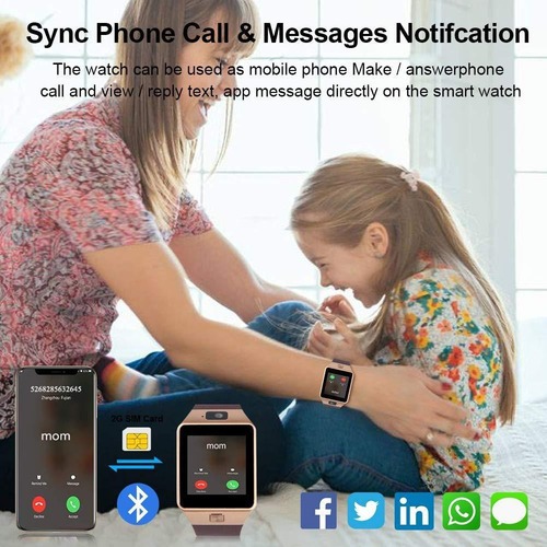 Novo Relógio De Telefone Celular Dz09 Inteligente Smartwatch - Imagem 3