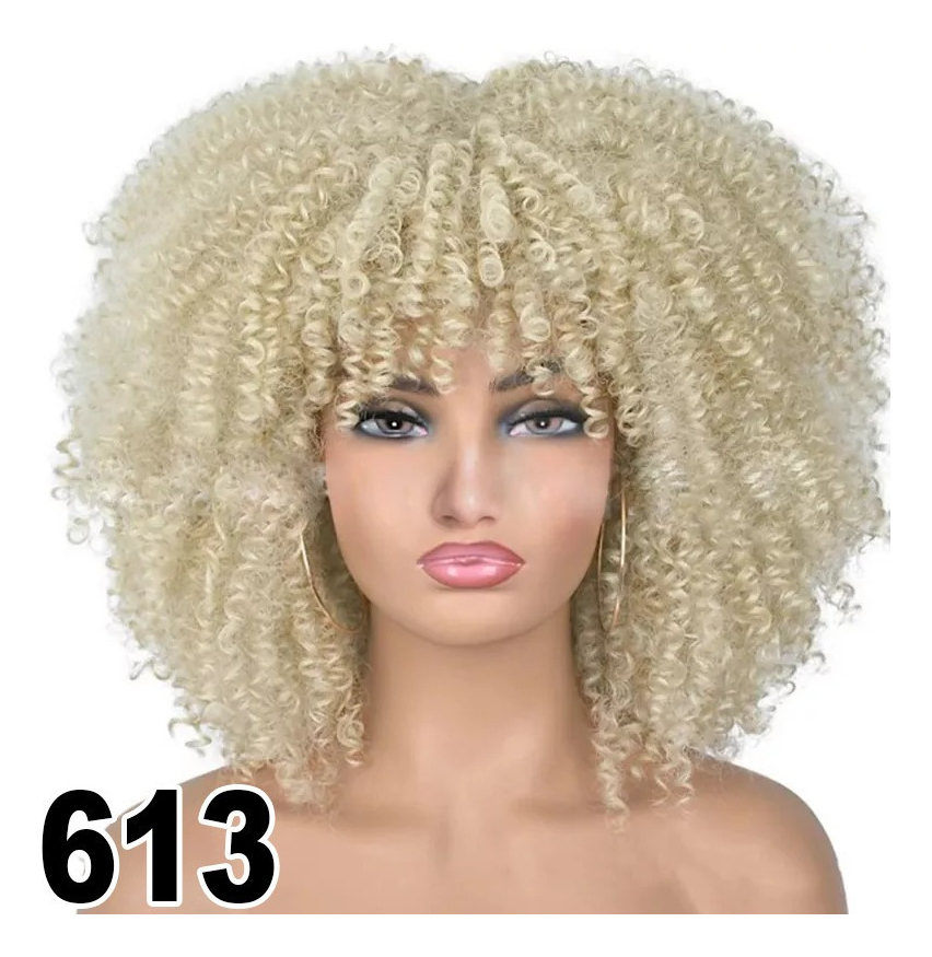 Peruca Peruca Afro Cacheada Para Uso Diario - Imagem 28