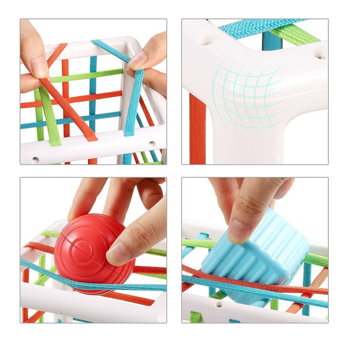 Cubo Sensorial De Habilidades Motoras Montessori Toy - Imagem 9