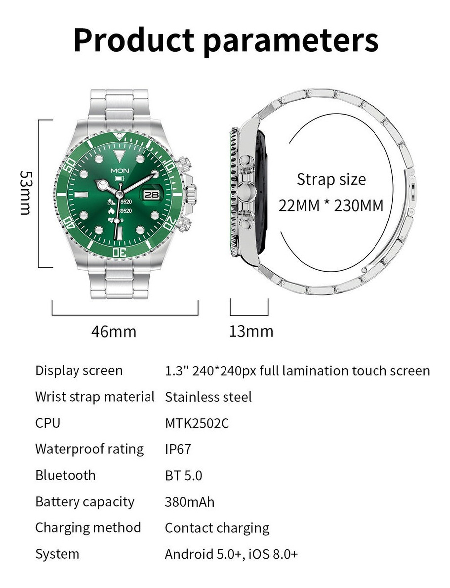 Relógio Inteligente Bluetooth Lokmat Aw12 Inoxidável - Imagem 3