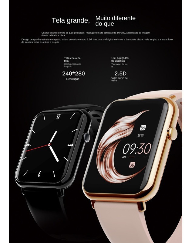Smartwatch Para Casal Cool Q19pro Hd 2023 Novo - Imagem 3