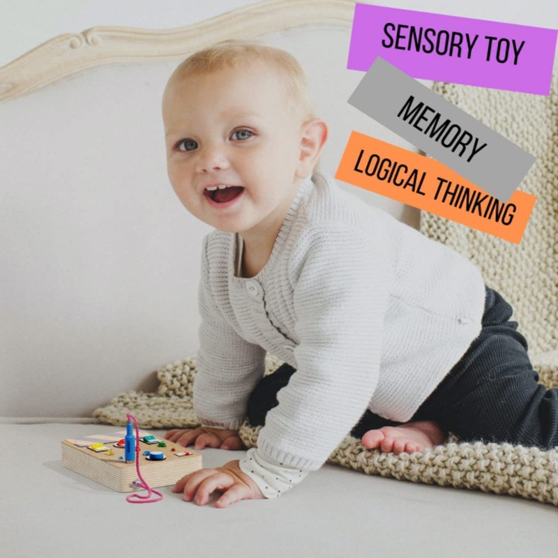 Placa Ocupada Levou Luz E Chave De Fenda Sensory Montessori - Imagem 6