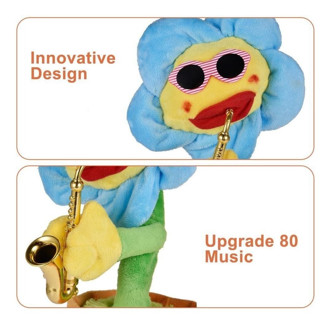 Brinquedos Elétricos Cantando E Dançando Flor Saxofone Giras - Imagem 3