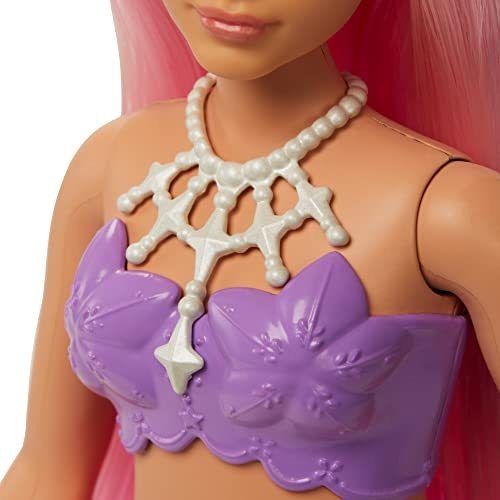 Boneca De Sereia Barbie Dreamtopia Com Cabelo Rosa Curvilíne - Imagem 3