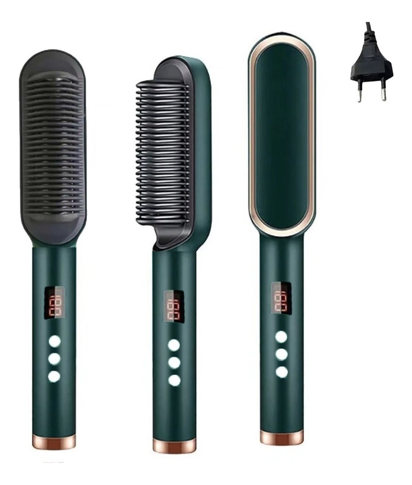 Básica Elegante Chapinha De Cabelo Escova Ânion Cabelo 2em1