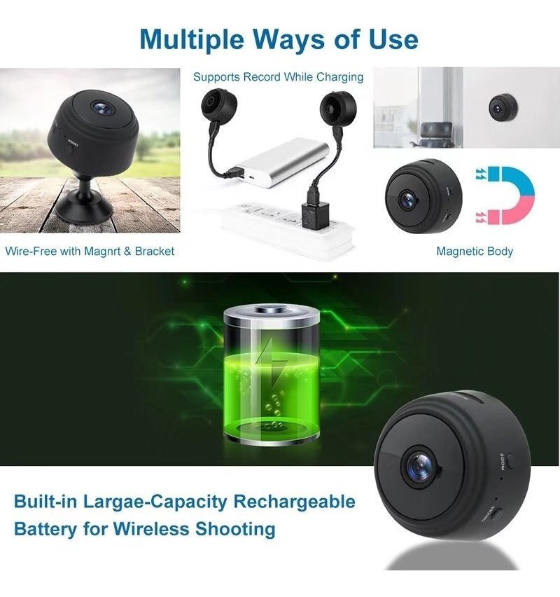 Mini Câmeras Disfarcadas Camera Com Wi Fi Espionagem - Imagem 4