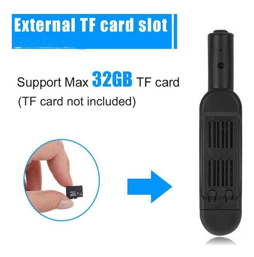 Gravador De Vídeo Mini Spy Hidden Pocket Clip Pocket - Imagem 4