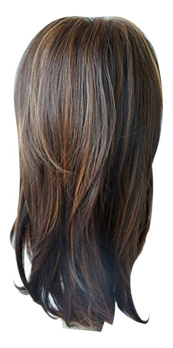 Perucas Cabelo Encaracolado Misturado Cores Sintécos 65cm - Imagem 3