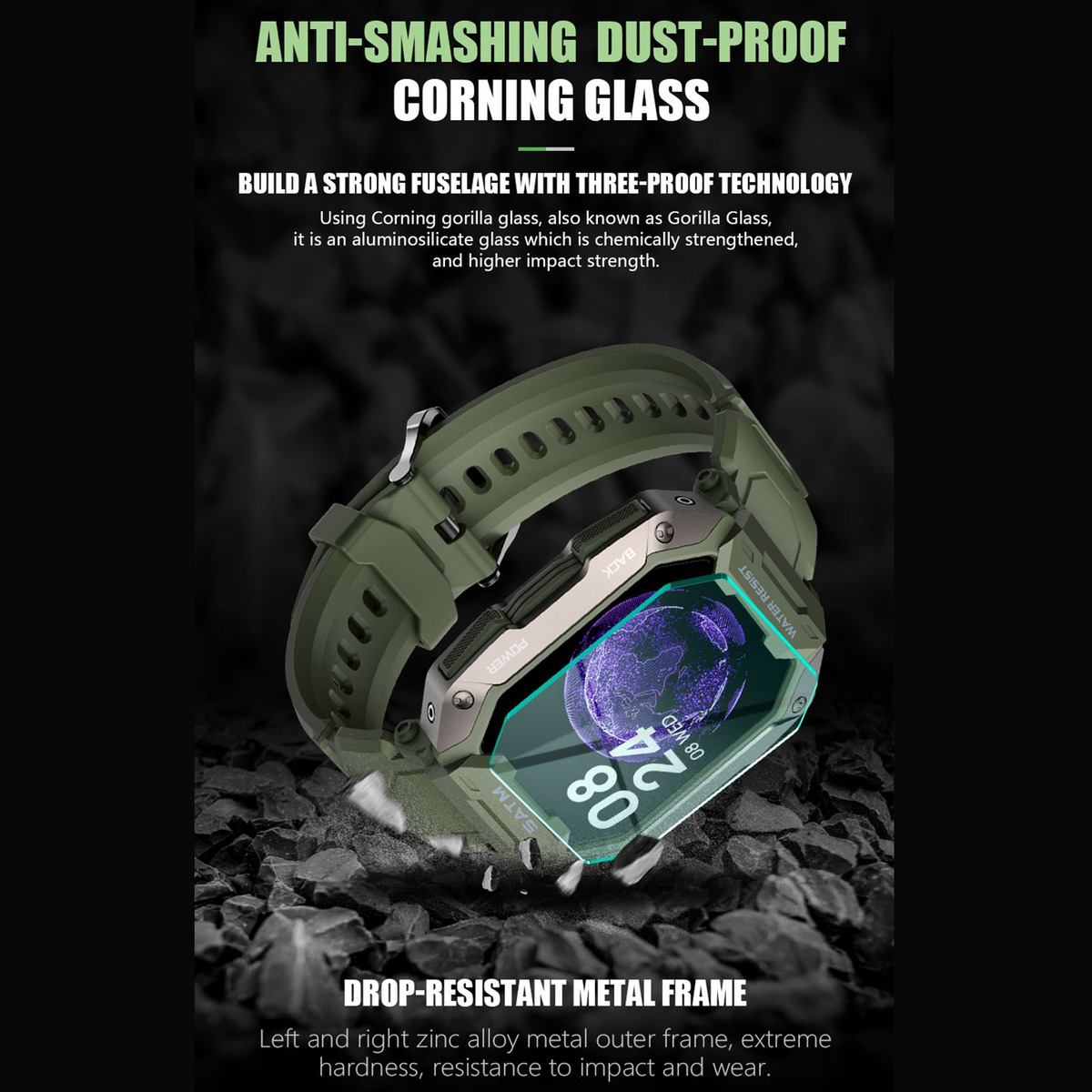 Smartwatch Robusto Para Esportes Ao Ar Livre C20 1,72 280* - Imagem 20