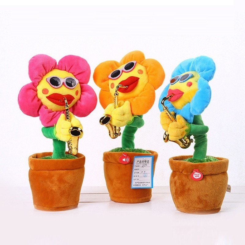 Brinquedos Elétricos Cantando E Dançando Flor Saxofone Giras