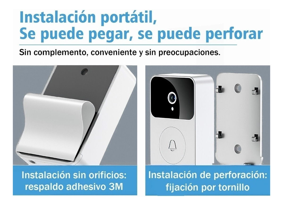 Câmera De Campainha Video Sem Fio Wifi, Visão Noturna De Cam - Imagem 6