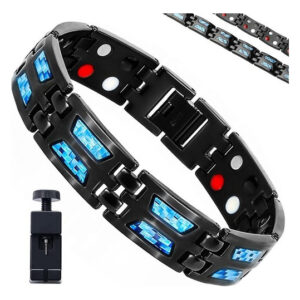 Pulseira Magnética Ajustável Slim Fit Titânio Potência 22cm