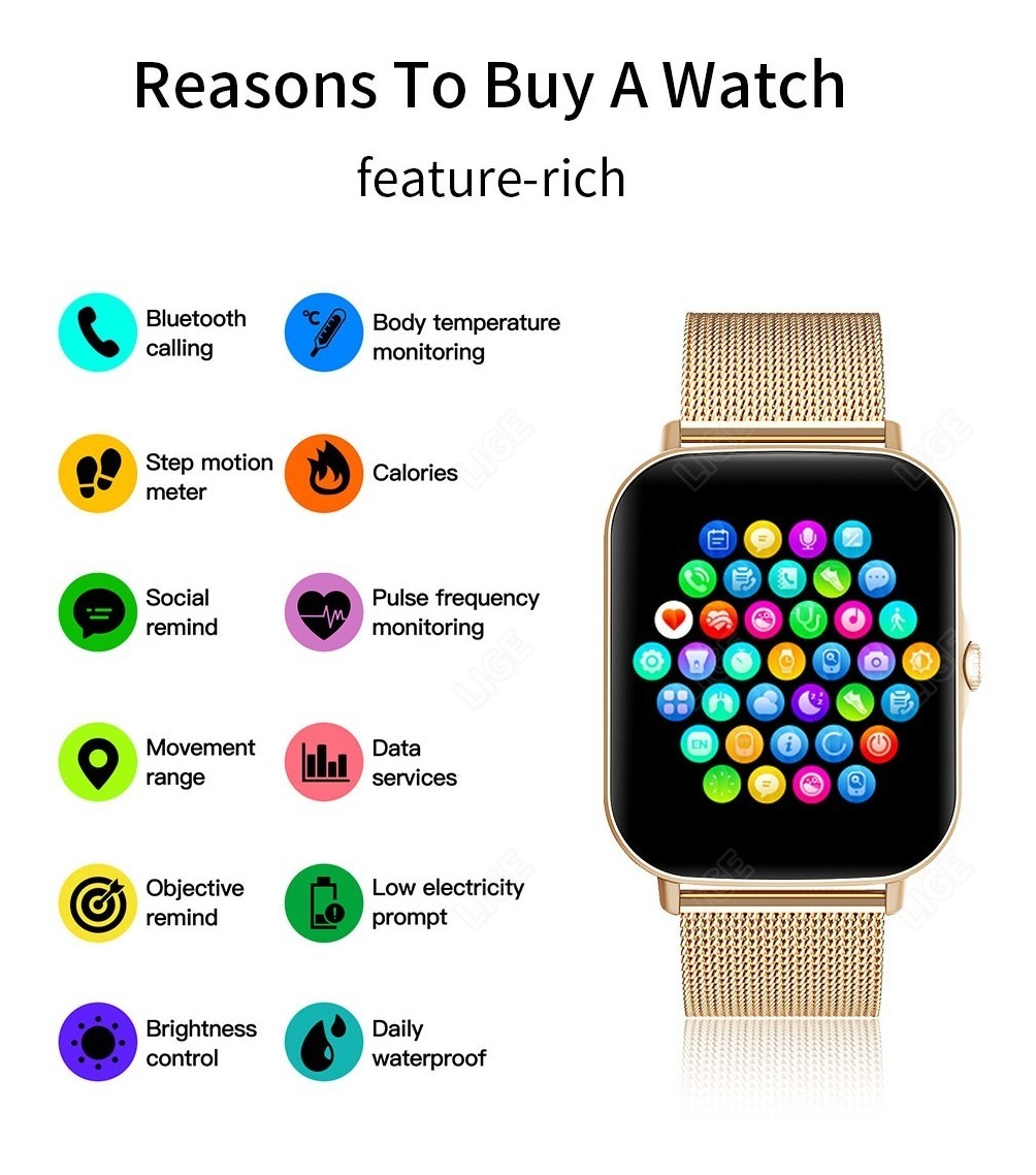 Smartwatch Bluetooth Esportivo À Prova D'água - Imagem 38