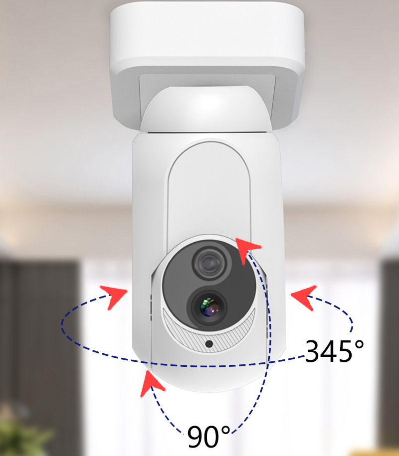 Câmera De Lâmpada Wifi E27 Câmera De Visão Noturna Colorida - Imagem 4