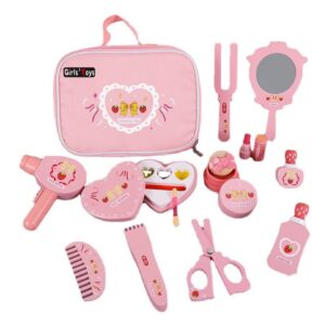 12 Peças De Simulação Infantil, Maquiagem De Madeira, Bolsa