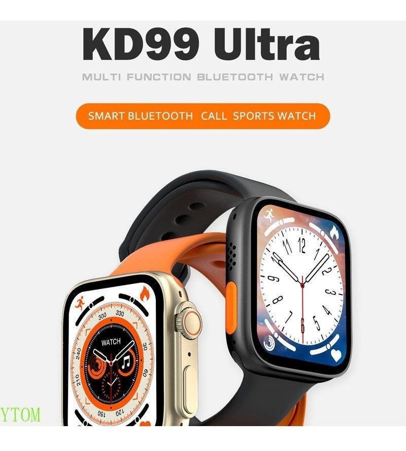 2 Peças De Relógio Kd99 Ultra Smart Série 8 Smartwatch Bt Ca - Imagem 2